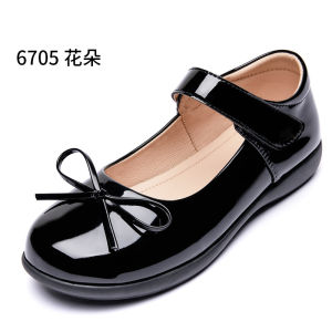 GRAZIA Children Leather Shoes for Girls Spring Autumn Fashion Bow Casual Shoes Kids 3-12 Years Girls Princess Soft Sole Leather Shoes