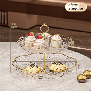 Yo-Fun Multi layer fruit tray home coffee table Sugar Fruit Tray Cake Tray high-end snacks and desserts display stand
