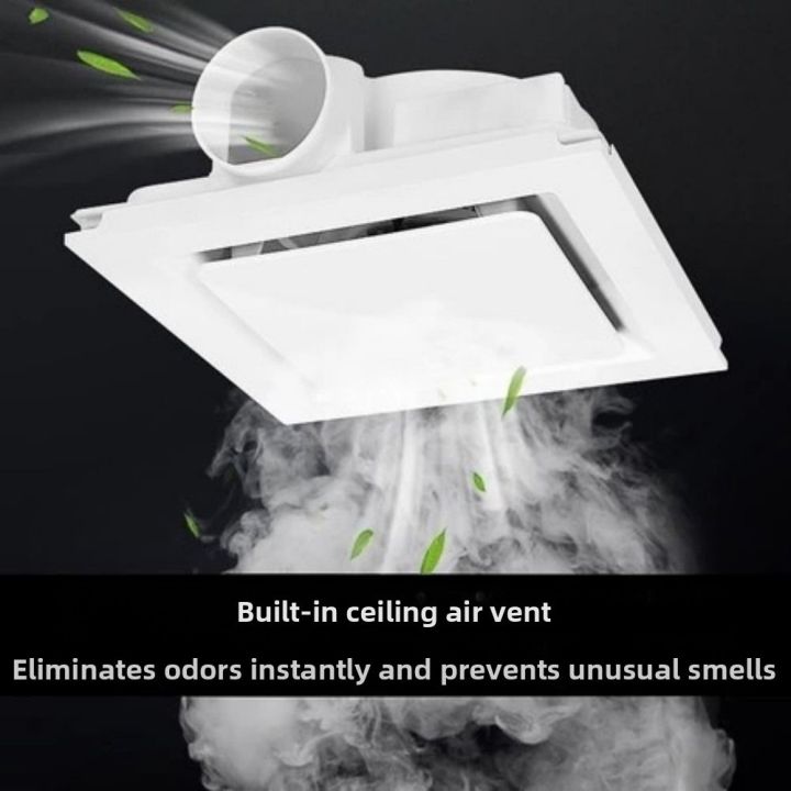 COOLSOO Square White Panel Bathroom Exhaust Fan 8/10/12" In High Air ...