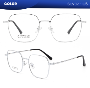 IOOI Eyewear -  Kacamata Kotak Titanium Lensa Anti Radiasi Blueray Photocromic Pria Wanita 5015