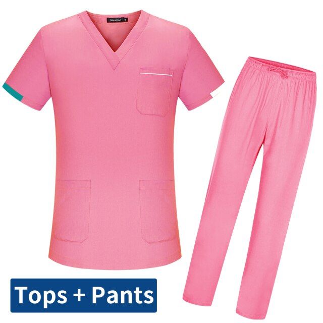 New Hospital Scrubs Suits Male Uniforms Nursing Work Clothes Scrub