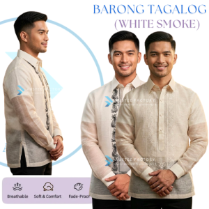 LAM Adult Barong with Detailed Embroid Design Barong Tagalog Special Barong with Lining