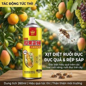 Keo Xịt Làm Bẫy Ruồi 260ml – Keo Vàng Bẫy Ruồi Vàng Ruồi Đục Quả Cho Vườn Cây Ăn Quả Rau Màu