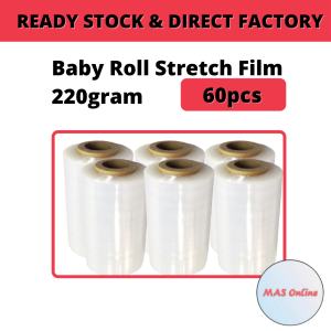 [30pcs / 60pcs] 100mm Clear Baby Roll Mini Stretch Film/ Wrapping Film(100mm x 220gm) 保鲜纸
