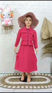 BAJU Set Rok Bomber Cargo Viral set rok 3 in 1 anak perempuan usia 5-10 tahun