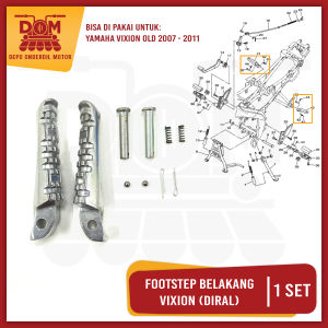 Footstep Belakang Vixion "Diral" (PSP) Fustep Step Barstep Pijakan Kaki Yamaha Vixion Lama Old