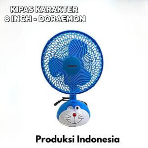 Kipas Angin Meja Motif Karakter Lucu8 Inch Dinding Desk Fan Mini Wall Fan Gantung Tembok - Doraemon - Hello Kitty - Kumbang