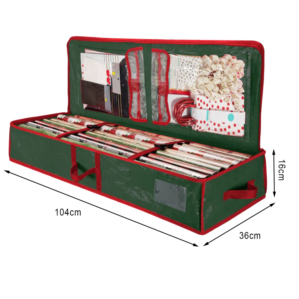luanzhaiwe Christmas Wrapping Paper Organizer Gift Wrap Organizer