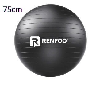 RENFOO 75cm Anti-Burst Yoga Gym Ball | Thickened Stability Balance Ball for Pilates Pregnancy & Home Fitness | BPA-Free