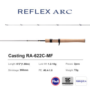 PURELURE REFLEX ARC Flick Cast 0.5-12g BFS Rod 6FT Toray Carbon T1100 FUJI SIC Ring Full Cork Reel Seat Trout Perch Bass Pike