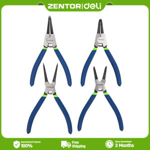 ZENTOR Deli 4Pcs 7 Full Range Circlip Pliers Anti-slip Grip Circlip Plier Set ( Carbon Steel )