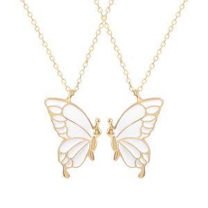 TIMIA rantai leher lelaki rama-rama cahaya mewah perangai reka bentuk rasa hadiah untuk rakan-rakan gaya korea kalung pasangan kalung wanita rantai tulang selangka kalung sahabat terbaik