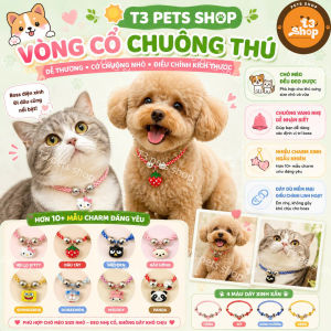 vòng cổ chuông thú to nhiều mẫu dành cho chó mèo - T3 PETS SHOP