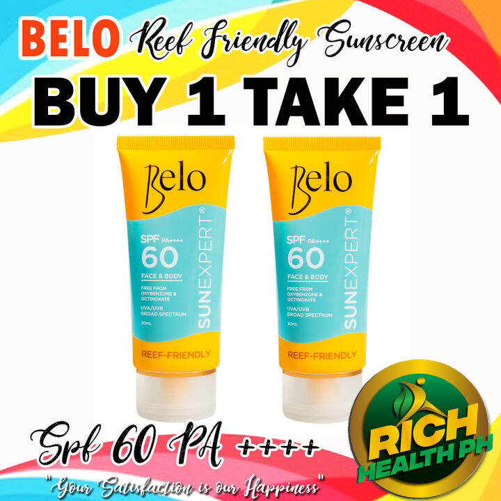 BELO Reef Friendly Face and Body Sunscreen SPF 60 PA++++ 50mL [ BUY 1 ...