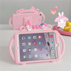 For iPad 10th 9th 8th 7th Gen 10.9 10.2 6th 5th Pro 9.7 Air 3rd 4th 5th 10.5 10.9 Pro 11 Mini 1 2 3 4 5 6th Gen 2021 2020 2018 Kids Tablet Cute Kirby Safe Silicon Shockproof Stand Case Cover