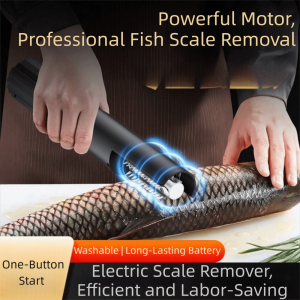 KAWAIIR Waterproof Electric Fish Scaler Portable Handheld Rotating Fish Scale Remover Convenient Anti-splash Coconut Shredder Kitchen Use