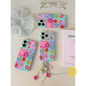 For iPhone 17 Pro Max Case TPU Grid Chain Phone Case For 16 15 Cover Aesthetic Korean Cute