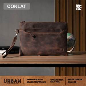 Tas Clutch Pria REVEN DARIUS HANDBAG Kulit Sapi 100% Tas Tangan Cowok Distro Import Keren Terbaru