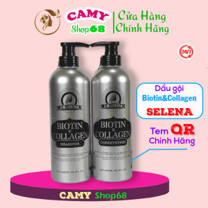 Cặp Dầu Gội Xả Biotin Collagen Selena _ Giảm Rụng TócPhục Hồi Tóc Khô Xơ Hư Tổn Hàng Chính Hãng _ Camy Shop68
