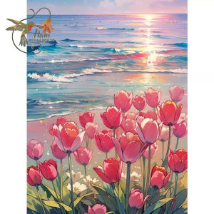 (Chủ Đề Hoa) Tranh Đính Đá Hoa Gắn Đá 5D Kích Thước 30x40 Tự Hoàn Thành DIY