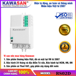 Công tắc cảm ứng vi sóng RS02D cảm biến rada siêu nhạy cảm ứng xuyên vật cản