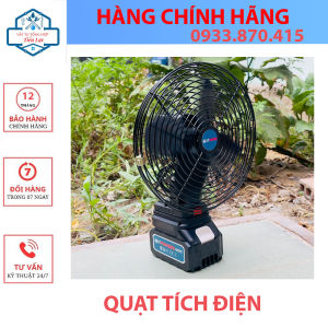 Quạt tích điện quạt pin mini để bàn Quạt pin HITMAN 199V pin 10 cell quạt liên tục trong nhiều giờ