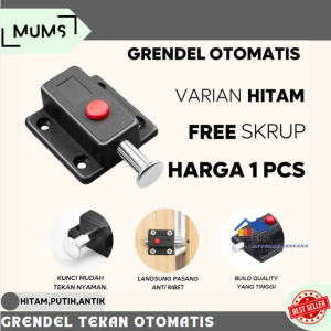 EAK - Grendel Tekan Grendel Otomatis Slot Pintu Otomatis Pencet Tekan Push Lock Pintu Gembok Pengunci