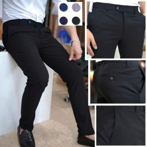 Quần Tây Âu Nam co giãn ống côn dáng ôm body phong cách Hàn quốc. Quần tây học sinh công sở sang trọng lịch lãm