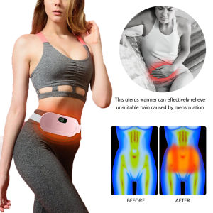 Menstrual Heating Pad Warm Palace Belt for Back Pain Hot Compress Electric Waist Massager with 3 Heat Levels 4 Vibrations Massage Modes
