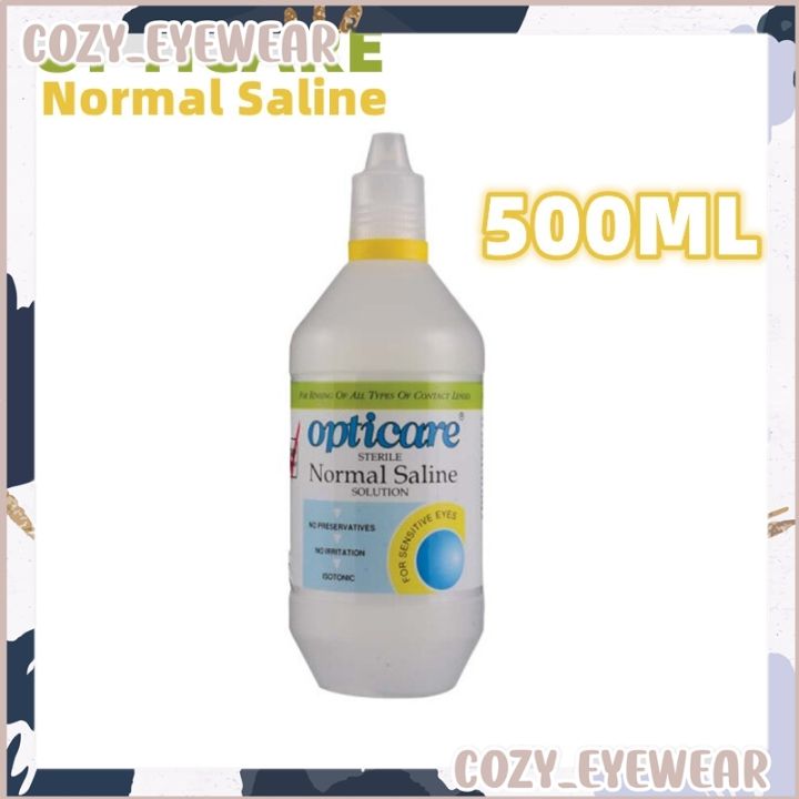 (500ml) Opticare Sterile Normal Saline Solution For Contact Lens Lazada