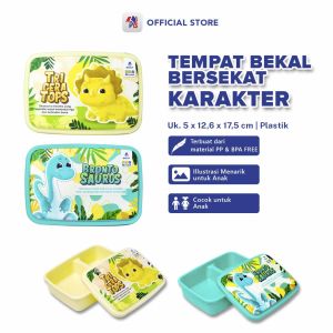 Lunch Box / Kotak Makan / Tempat Bekal Makan 2 Sekat Macam Warna dan Karakter / PB EDUKASI ANAK - PBNB