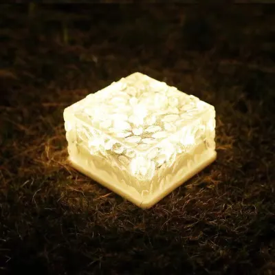 ไฟโซล่าเซล ไฟประดับ Solar Glas Bodenleuchte 4 LED โคมไฟตกแต่งสนามหญ้า ขนาดใหญ่ ไฟพลังงานแสงอาทิตย์ พร้อมส่งจากไทย