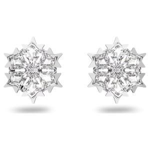 💖Swarovski💖Magic silver snowflake diamond earrings S925 sterling silver womens fashion earrings hypoallergenic and non-allergenic Valentines Day gift birthday gift for girlfriend best friend
