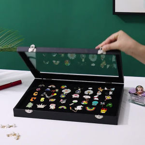 Fantic Pin Medal Display Case Badge Storage Box Transparent Dustproof Pin Display Box For Medal Jewelry Collection Display Frame