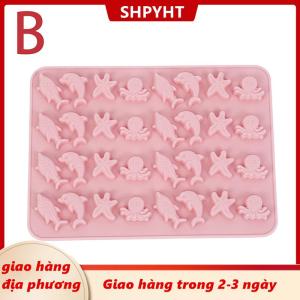 [COD] SHPYHT Giao hàng địa phương Trộn Trái Cây Động Vật Silicone Sô Cô La Khuôn Thỏ Cá Fudge Kẹo Thạch Khuôn Hình Học Trái Tim Bánh Trang Trí Nội Thất Baking Ice Khay Quà Tặng