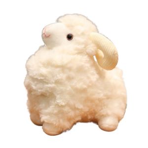 TSEVD Simulation Sheep Plush Doll Cartoon Fluffy Animal Fluffty Doll Sleeping Pillow Cute Lamb Plush Toy Birthday Gift