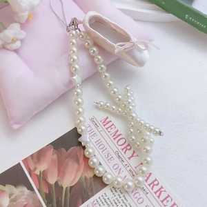 Lovely Ballet Slipper Keychain Portable Key Holder Accessory with Ribbon for Fashion Trendsetters Daily Use Outfits