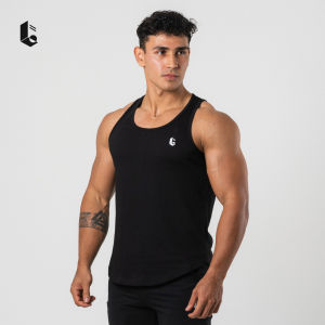 Lockerwear Baju Sleeveless Olahraga Singlet Pria Tank Top Gym Workout Fitness Slim Fit Tanpa Lengan Katun Polos