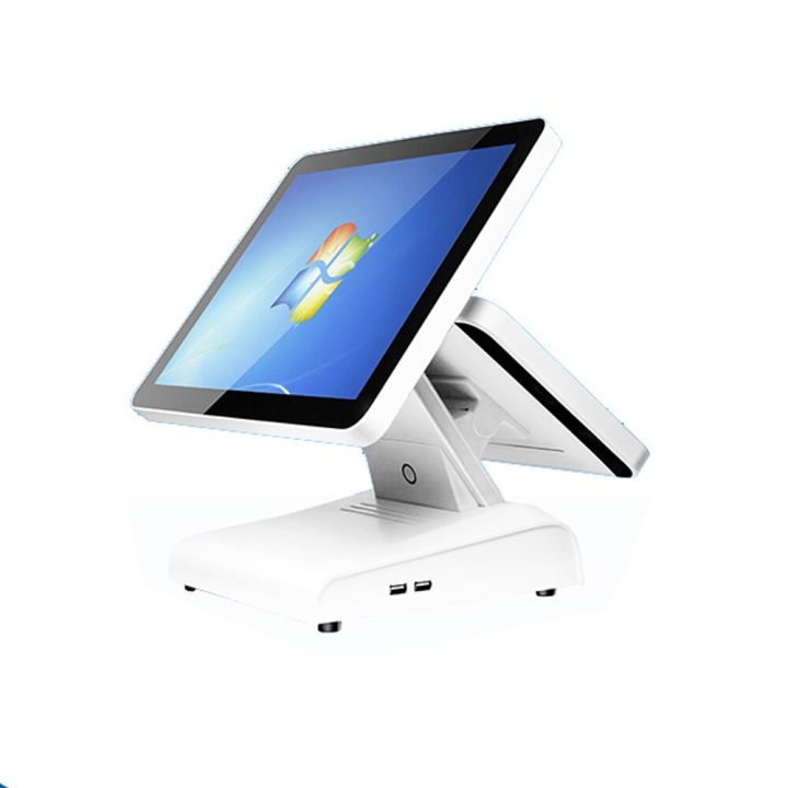POS1619D Dual Screen LCD Restaurant Touch POS System Terminal All In ...