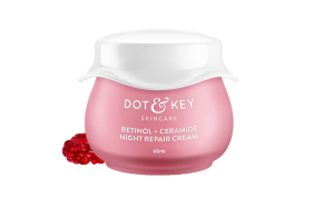 Dot & Key Night Reset Retinol + Ceramide Night Cream | Anti Aging Cream For Women & Men | Reduces Fine Lines & Wrinkles | Oil Free & Non Sticky Moisturizer | For Glowing Youthful Skin  60ml