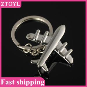 ZTOYL💝 Creative Retro 3D Airplane Metal Keychain Pendant Keyring Key Chain Jewelry