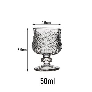 veevio 1 ชิ้น แก้วค็อกเทลมินิ ดีไซน์เก๋  แก้วคุณภาพดีขนาดเล็กและน่ารัก 50ml Glass cup