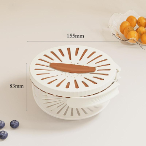 W18 Vegetable Fruit Cleaning And Drainage Basket Folding Water Filter Net Fresh Keeping Box Cleaning Basket  Kitchen storage Gadg