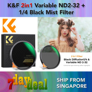 K&F Nano-X Variable ND2-ND32 + 1/4 Black Pro Mist Diffusion Filter