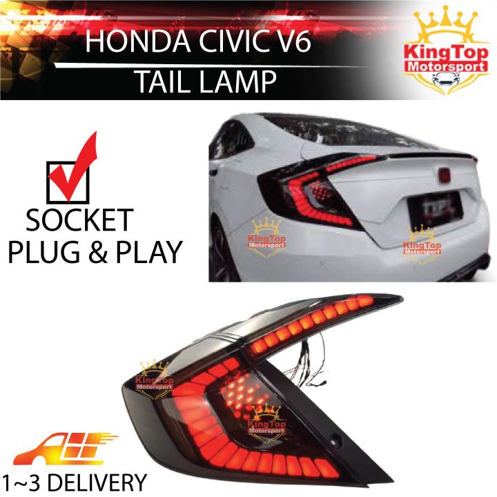 Honda Civic fc V6 tail lamp light running led sequential signal 2016 ...