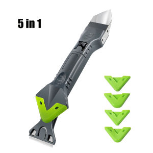5 In 1 Silicone Scraper Sealant Smooth Remover Tool Set Caulking Finisher Smooth Grout Kit Floor Mould Removal Hand Tools Set
