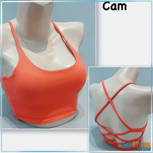 Áo Bra Dây Lưng Mảnh Thể Thao Màu Cam - Chuyên Tập Gym Yoga Aerobic