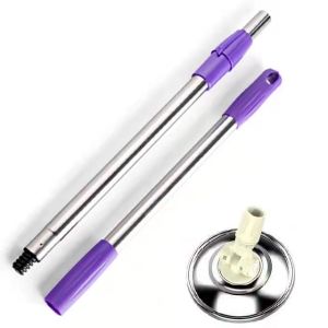 Sedia Sedia Malaysia Mudah Spin Mop Aksesori Keluli Tahan Karat Mengendalikan 360 Magic Mop Refill Penggantian Ganti Bahagian Batang Magic Lazy Mop