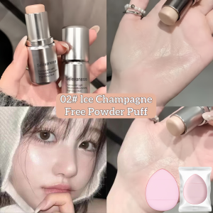 Water Light Stick High Gloss Stick Highlighter Blush Natural Lightweight Long-Lasting Waterproof Pigmented Blusher Beauty Makeup Tool