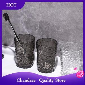 [Chandrae] Plastic Mouthwash Toothbrush Cup With Handle Home Bathroom Tumblers Portable Mug Transparent Toothbrush Holder